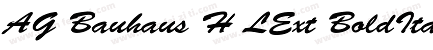 AG Bauhaus H LExt BoldItalic字体转换